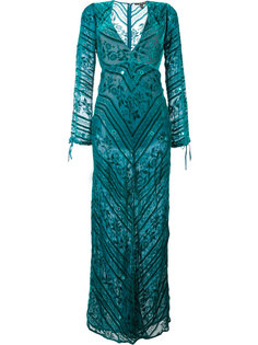 velvet deep V-neck gown For Love And Lemons