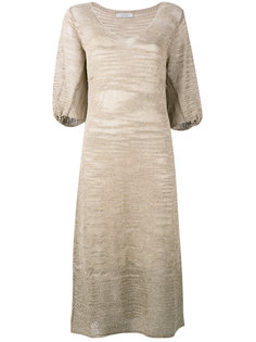 knitted V-neck dress  D.Exterior
