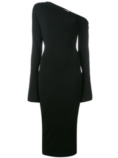 asymmetric neck dress  Solace