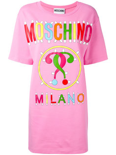 платье-футболка с логотипом Moschino