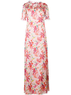 длинное платье с цветочным принтом Giamba