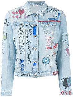 джинсовая куртка с рисунками P.A.R.O.S.H.