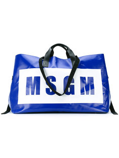 сумка-тоут с принтом-логотипом MSGM