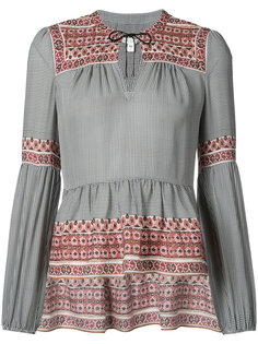 peplum boho blouse Veronica Beard