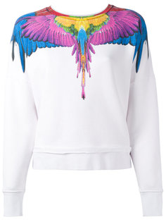 rainbow feather print sweatshirt Marcelo Burlon County Of Milan