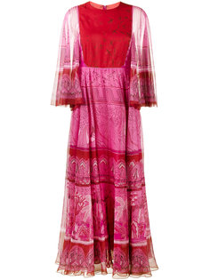 printed wide sleeve dress Valentino