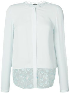 floral hem long sleeve blouse Elie Tahari