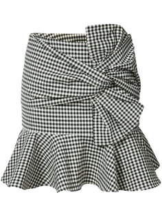 gingham ruffle miniskirt Veronica Beard