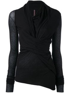 draped long-sleeved top Rick Owens Lilies