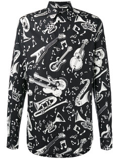 рубашка с принтом музыкальных инструментов Dolce &amp; Gabbana