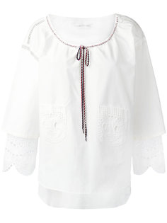 блузка с рюшами на рукавах Tsumori Chisato