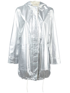 metallic parka coat Paco Rabanne