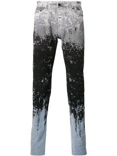 paint splat and stripe skinny jeans Diesel Black Gold