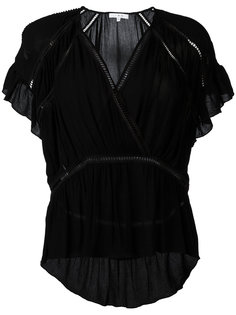 блузка с V-образным вырезом и рюшами Iro