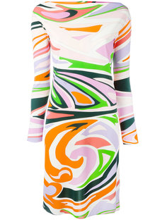 приталенное платье с абстрактным принтом Emilio Pucci