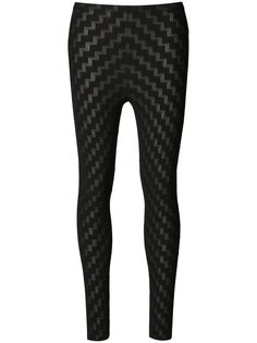 stepped pattern leggings Pleats Please By Issey Miyake