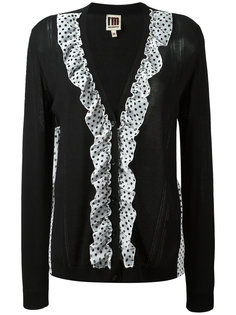 polka dot ruffle cardigan IM Isola Marras