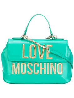 сумка-тоут с логотипом металлик Love Moschino