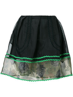 sheer detail mini skirt Coach