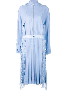 плиссированное платье-рубашка Versace