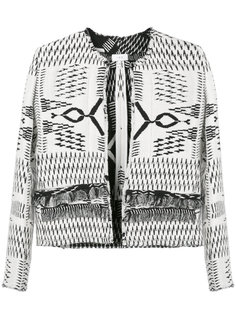 ethnic pattern tweed jacket Iro