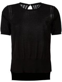 logo patch knitted top Rochas