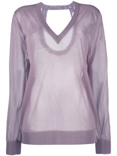 sheer v-neck top Christian Wijnants