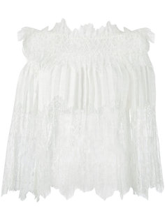 кружевная блузка с открытыми плечами Ermanno Scervino