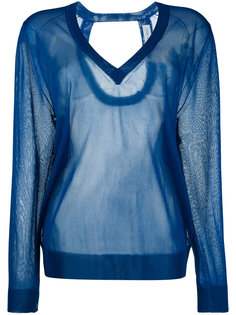 sheer v-neck sweater Christian Wijnants