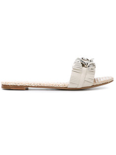 fringed flat sandals Casadei