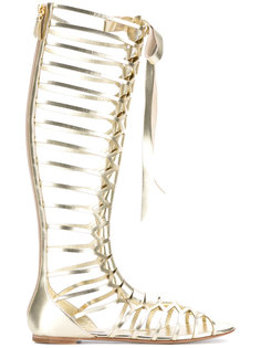 высокие сандалии с ремешками Casadei