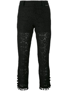 укороченные брюки с помпонами Twin-Set