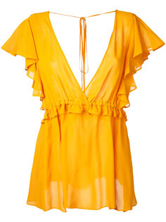 V-neck ruffle blouse Le Ciel Bleu