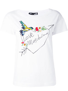футболка с цветочным принтом  Love Moschino