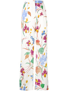 floral print straight trousers Diane Von Furstenberg