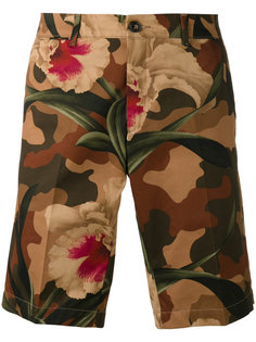 шорты с цветочным камуфляжным принтом  Moncler