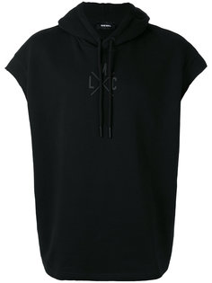 shortsleeved drawstring hoodie Diesel