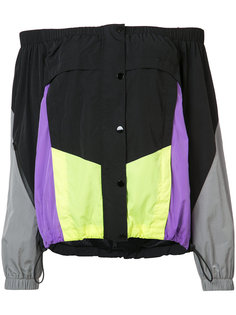 off-the-shoulder panelled track top Alexander Wang