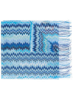 трикотажный шарф с зигзагообразным узором Missoni