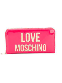 кошелек с золотистым логотипом Love Moschino