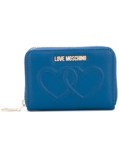 кошелек с простроченным принтом сердец Love Moschino