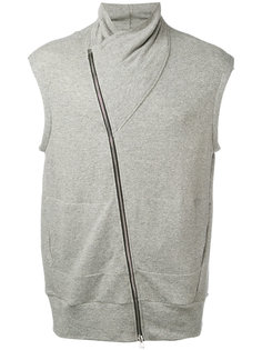 sleeveless asymmetric zip sweatshirt Lost &amp; Found Rooms