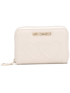 кошелек с простроченным узором сердец Love Moschino