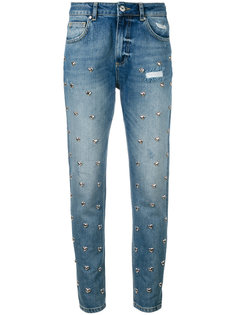 джинсы с заклепками в виде сердец Zoe Karssen