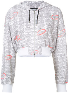 zip up printed hoodie  Jeremy Scott