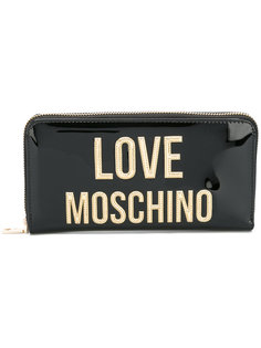 кошелек с золотистым логотипом Love Moschino