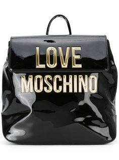 рюкзак с золотистым логотипом Love Moschino