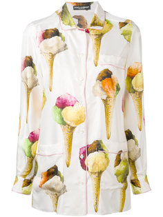рубашка с принтом в мороженное Dolce &amp; Gabbana