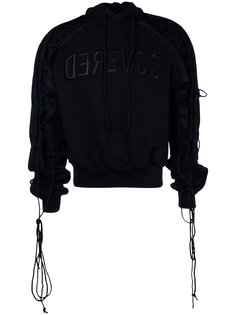 laced-sleeve hoodie Juun.J