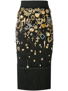 юбка с подвесками-крестами Dolce &amp; Gabbana